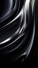 Luxurious big wave abstract lubricants background with black glowing oil moving wave lines lights. dark Oil liquid concept for background or wallpaper, Generative ai - obrazy, fototapety, plakaty