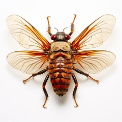 A cicadas in white background