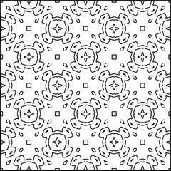 Vector pattern with symmetrical elements . Modern stylish abstract texture. Repeating geometric tiles from striped elements.Black and white pattern.