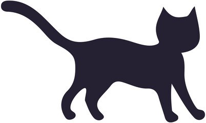 Cat standing silhouette 