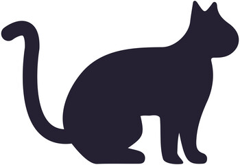 Cat standing silhouette 