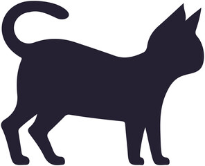 Cat standing silhouette 