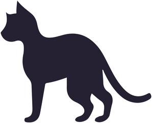 Cat standing silhouette 