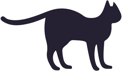Cat standing silhouette 
