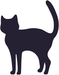 Cat standing silhouette 