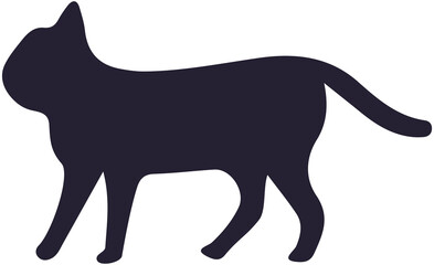 Cat standing silhouette 