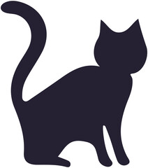 Cat standing silhouette 