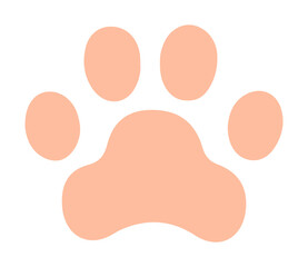 Cat paw print shape icon
