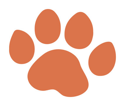 Cat paw print shape icon
