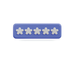 3d security password icon