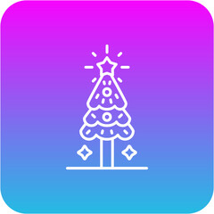 Fototapeta na wymiar Christmas Tree Icon