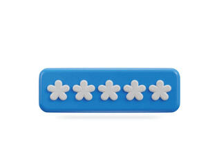 3d security password icon