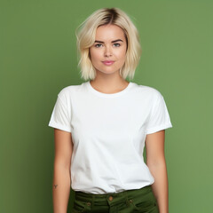 Obraz premium T-Shirt Mockup, Frau