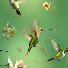 hummingbird in flight