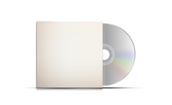 blank paper box with compact disk
