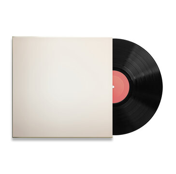 vinyl record isolated on white