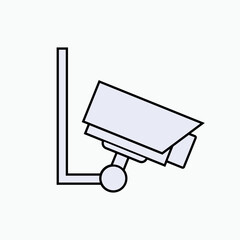 CCTV Icon. Observe, Observation Equipment. Surveillance Media Symbol.    