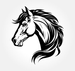 Pferd Silhouette Vektor Logo Symbol