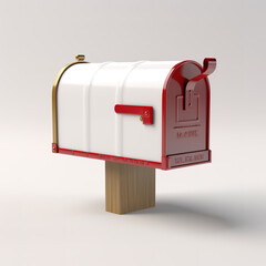 Mailbox background white 3D