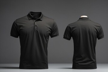 3D rendering with polo shirt template (front) mockup isolated on white background, Fashion mockup concept.