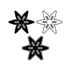 Obraz premium Six rays star shape logo. Abstract vector sign