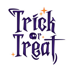 Trick or treat illustration vector perfect for halloween