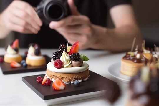 Food cake photography. Generate Ai