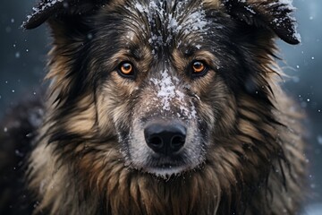 High-resolution image of Siberian dog, Generative Ai