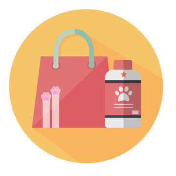 Icona piatto Cibo per cani gatti vitamine isolato fondo trasparente 