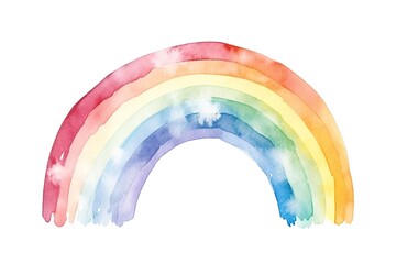 Fototapeta premium Whimsical Watercolor Rainbows: Vibrant Set