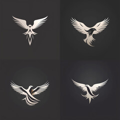 Bird illustration icon logo design