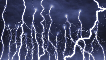Severe Lightning Storm Weather Background