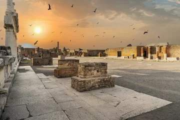 Tuinposter The Basilica at the archaeological site of Pompei (Scavi) . Ruins of ancient city of Pompeii near volcano Vesuvius (Vizuvius), Naples, Italy. © Bulent