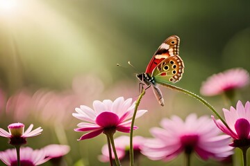 Obraz premium butterfly on flower