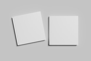 Blank Square Book Mockup