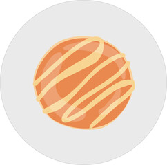 Mango doughnut with mango cream