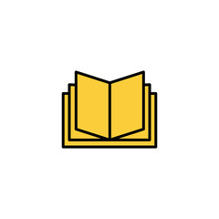 Book icon vector for web and mobile app. open book sign and symbol. ebook icon