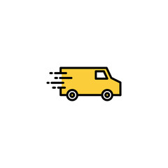 Delivery truck icon vector for web and mobile app. Delivery truck sign and symbol. Shipping fast delivery icon