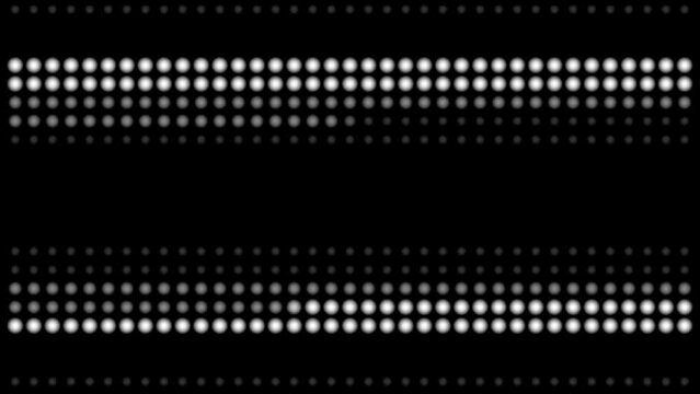 black and white many small dots pattern overlay imprint. Title background video effect with moving blocks up and down
