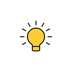 Lamp icon vector for web and mobile app. Light bulb sign and symbol. idea symbol.