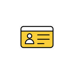 License icon vector for web and mobile app. ID card icon. driver license, staff identification card