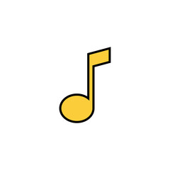 Music icon vector for web and mobile app. note music sign and symbol