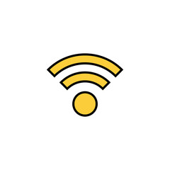 Wifi icon vector for web and mobile app. signal sign and symbol. Wireless  icon