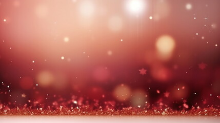 light colorful ,blue ,red,green,pink,blurred background with small gold stars elements festive Christmas Valentine day greetings template