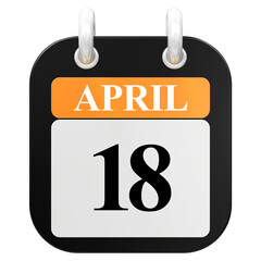 3D Rendering Of UI Icon APRIL Day 18