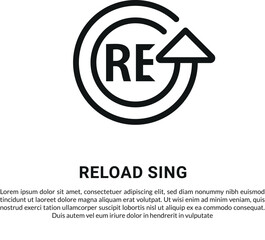 Reload logo, reload sing, minimal logo, modern logo, simple logo