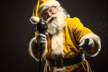 christmas man holiday fun claus costume merry party happy red santa. Generative AI.