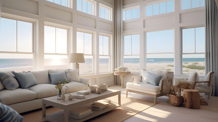 Morning calm in a coastal-inspired living space