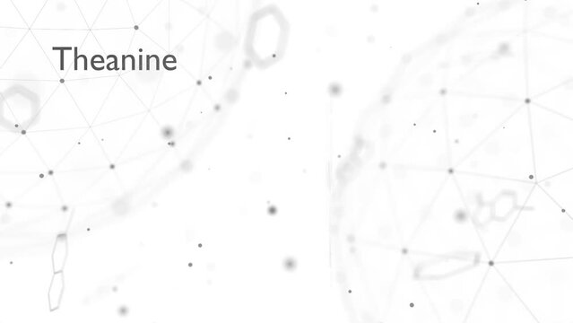 Theanine herbal molecule. Constituent of tea prepared from Camellia sinensis. Also taken as nutritional supplement. Skeletal formula.