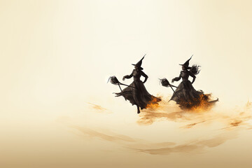 Witches Ride Broom (Generative AI)